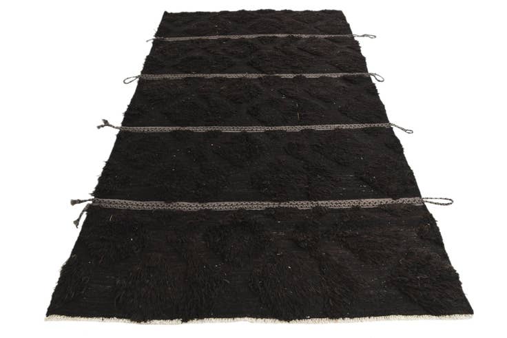 Detail image of 5' 2 x 9' 6 Hand Knotted Moroccan Wool Rug