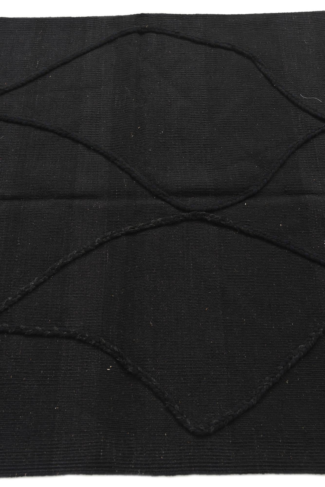 3' 5 x 5' Hand Knotted Moroccan Wool Rug