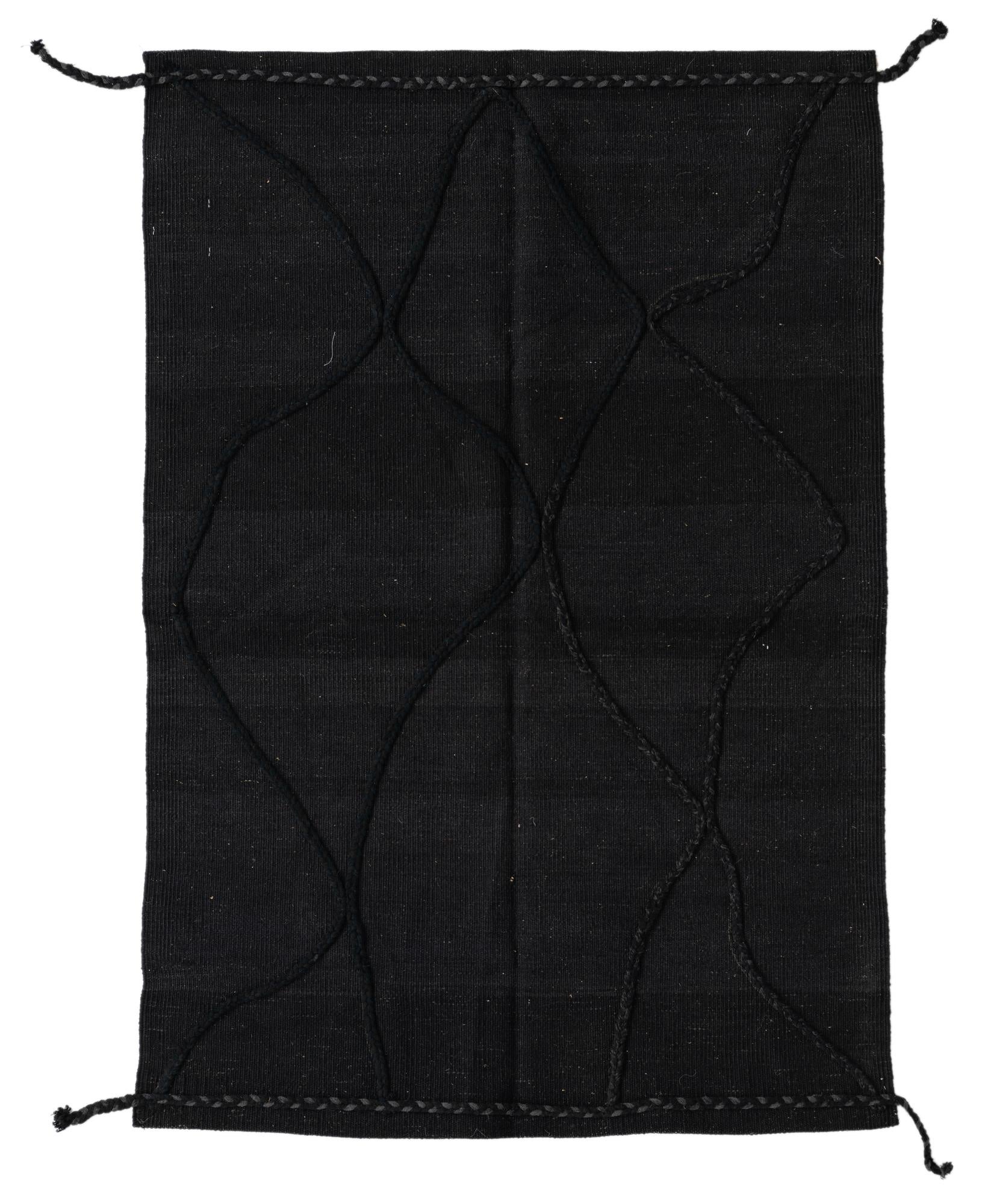 3' 5 x 5' Hand Knotted Moroccan Wool Rug