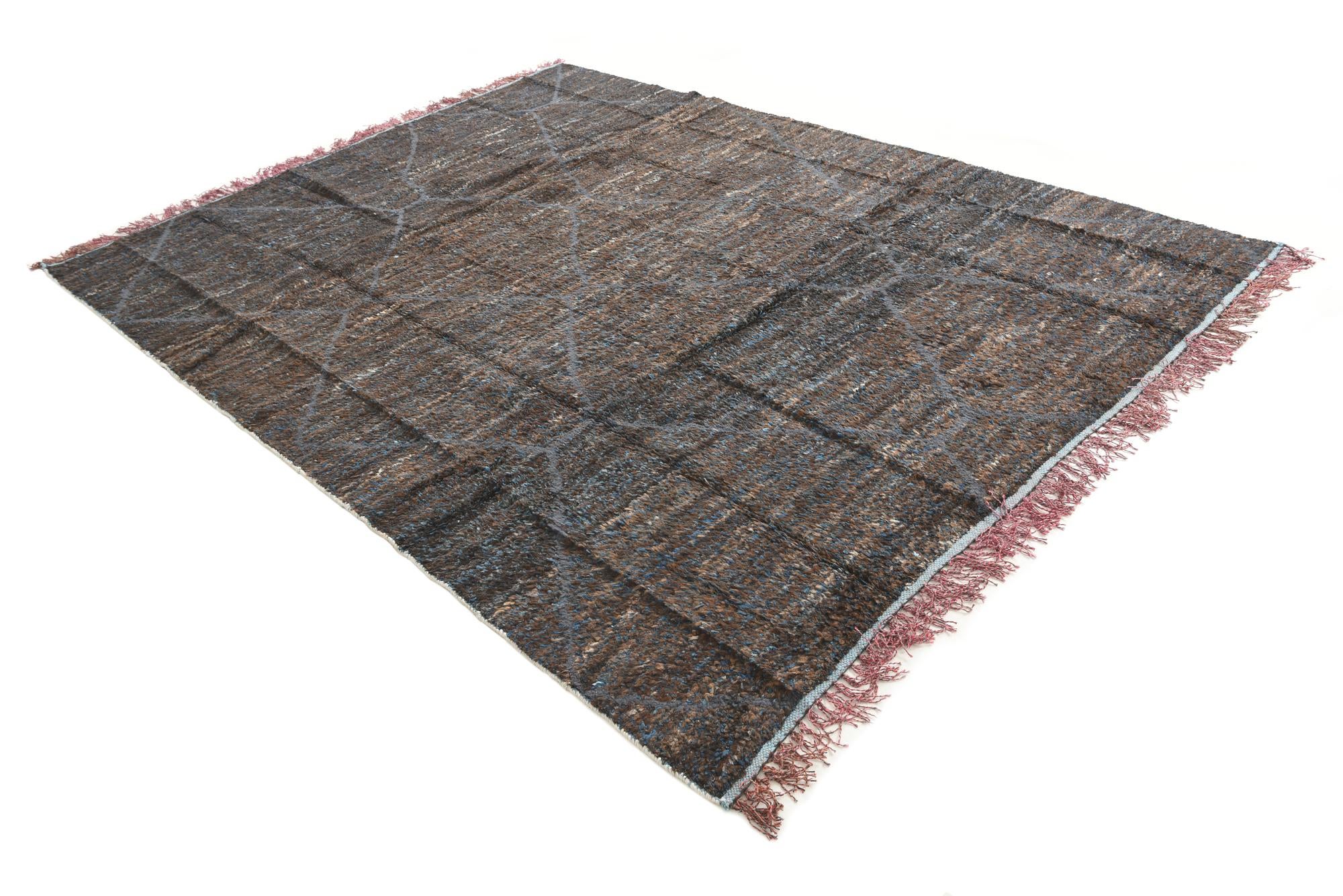 7' 7 x 10' 1 Hand Knotted Moroccan Wool Rug