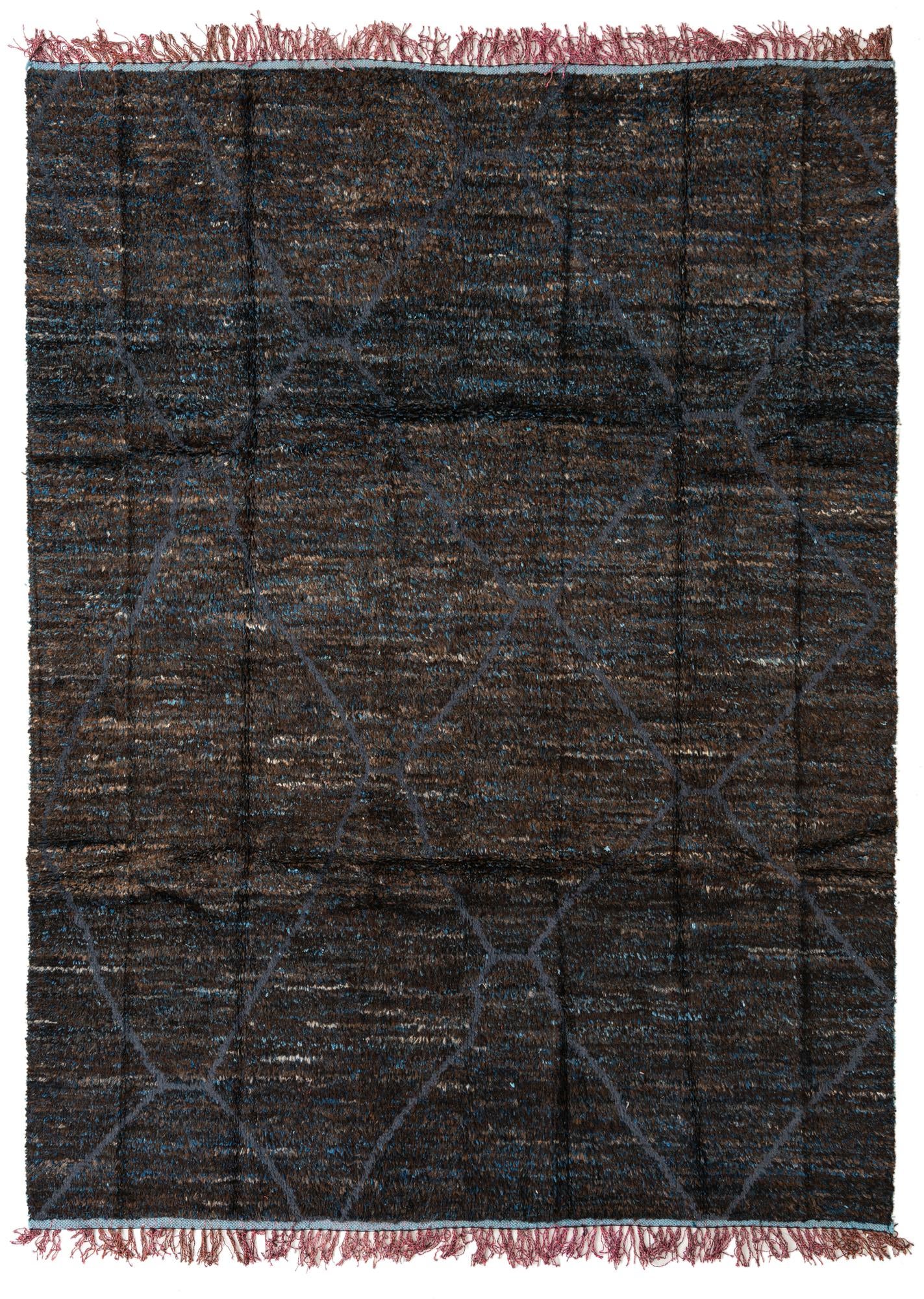 7' 7 x 10' 1 Hand Knotted Moroccan Wool Rug