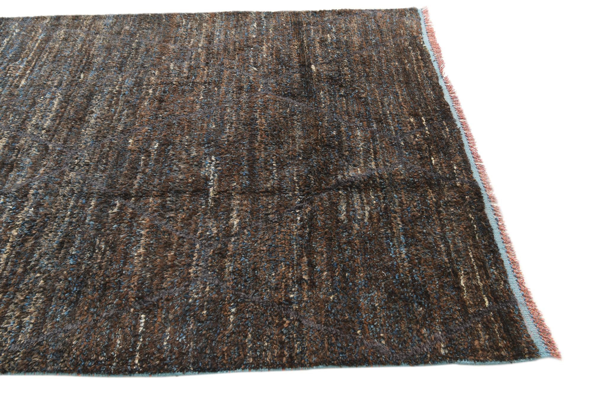 5' 7 x 9' 1 Hand Knotted Moroccan Wool Rug