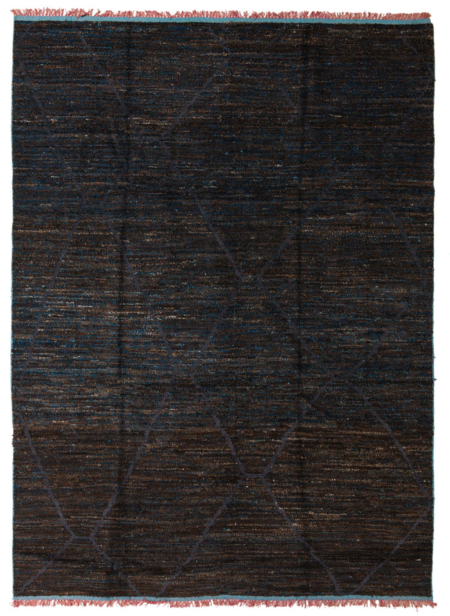 8' 10 x 12' 3 Hand Knotted Moroccan Wool Rug