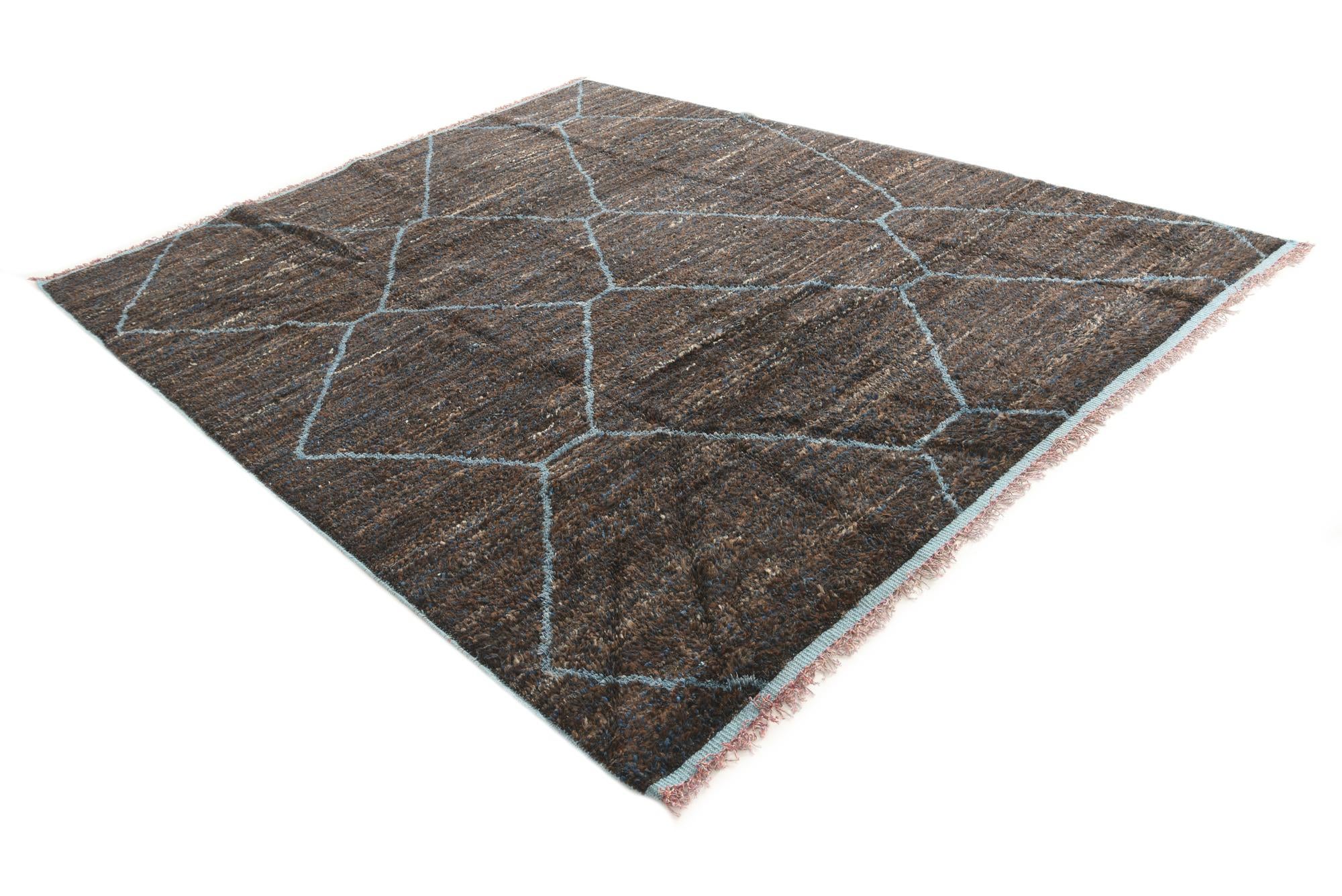 8' x 10' Hand Knotted Moroccan Wool Rug