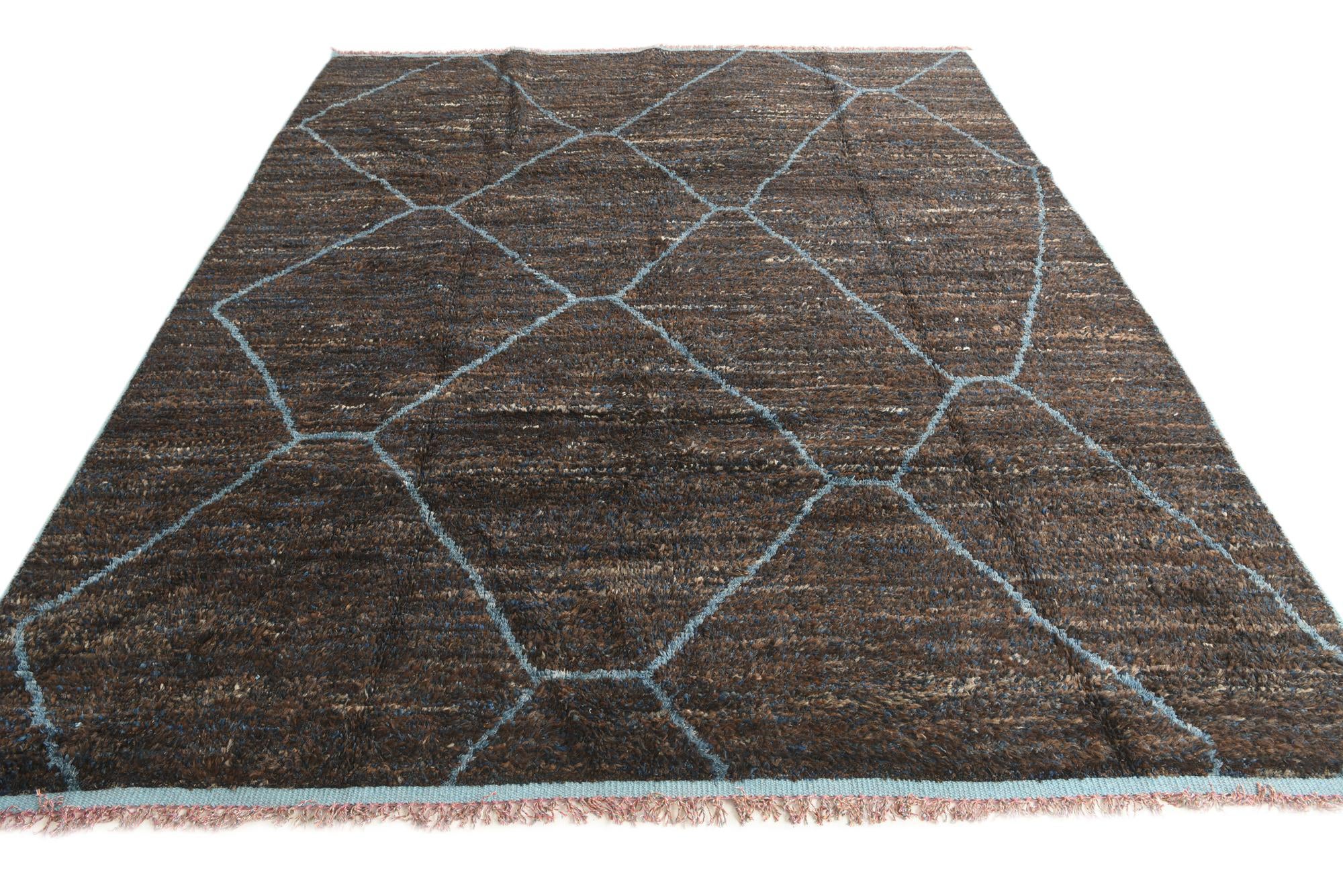 8' x 10' Hand Knotted Moroccan Wool Rug