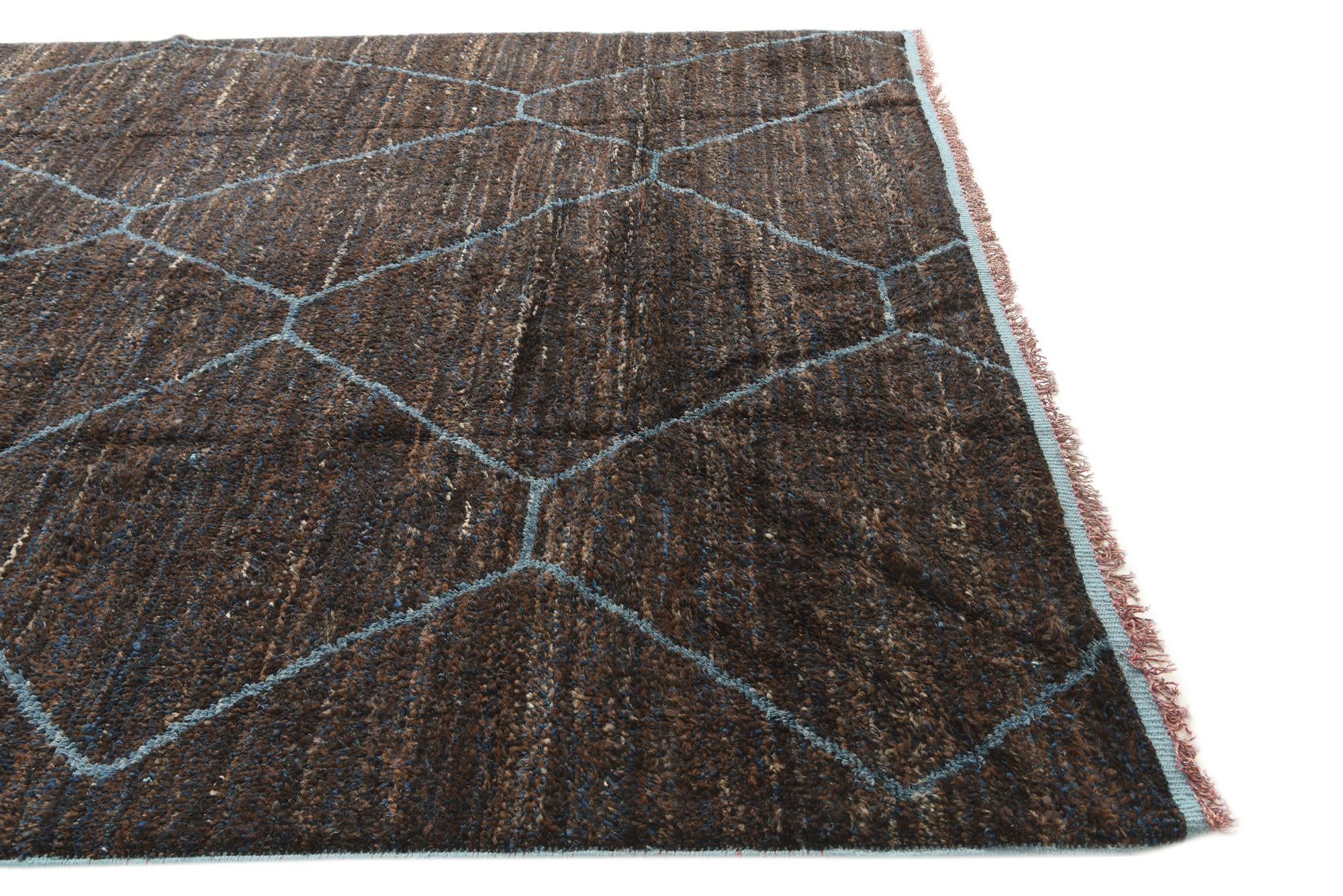 8' x 10' Hand Knotted Moroccan Wool Rug
