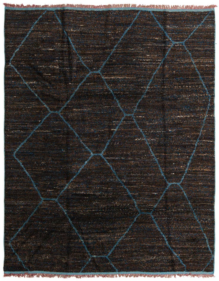 Detail image of 8' x 10' Hand Knotted Moroccan Wool Rug
