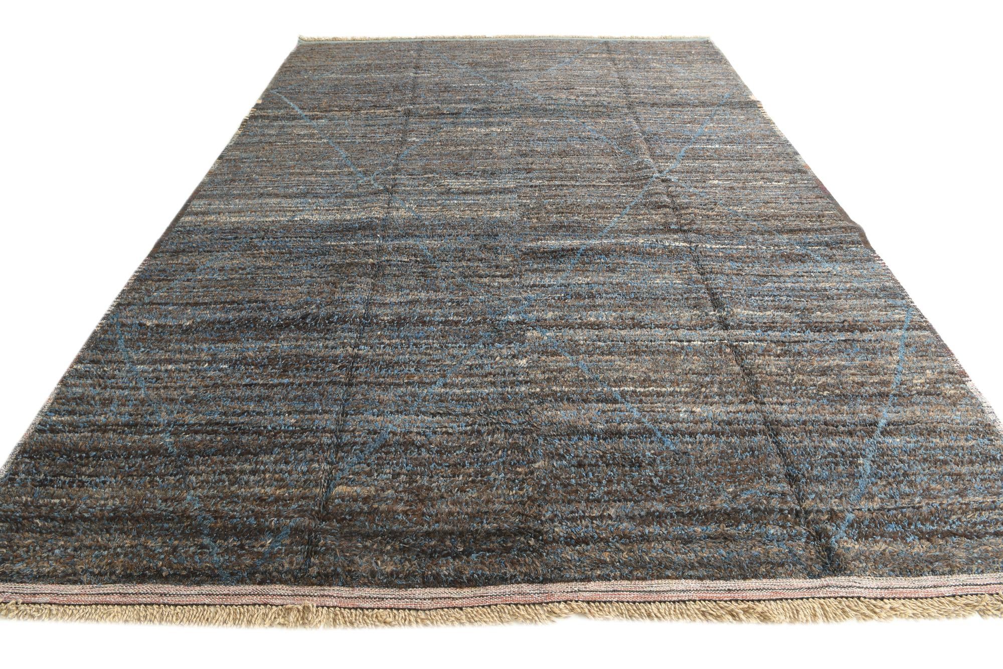 8' 10 x 12' 9 Hand Knotted Moroccan Wool Rug