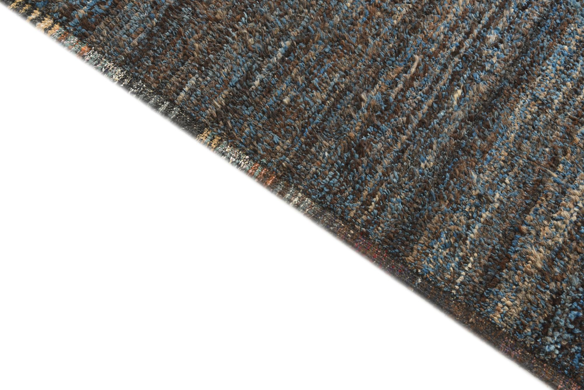 8' 10 x 12' 9 Hand Knotted Moroccan Wool Rug