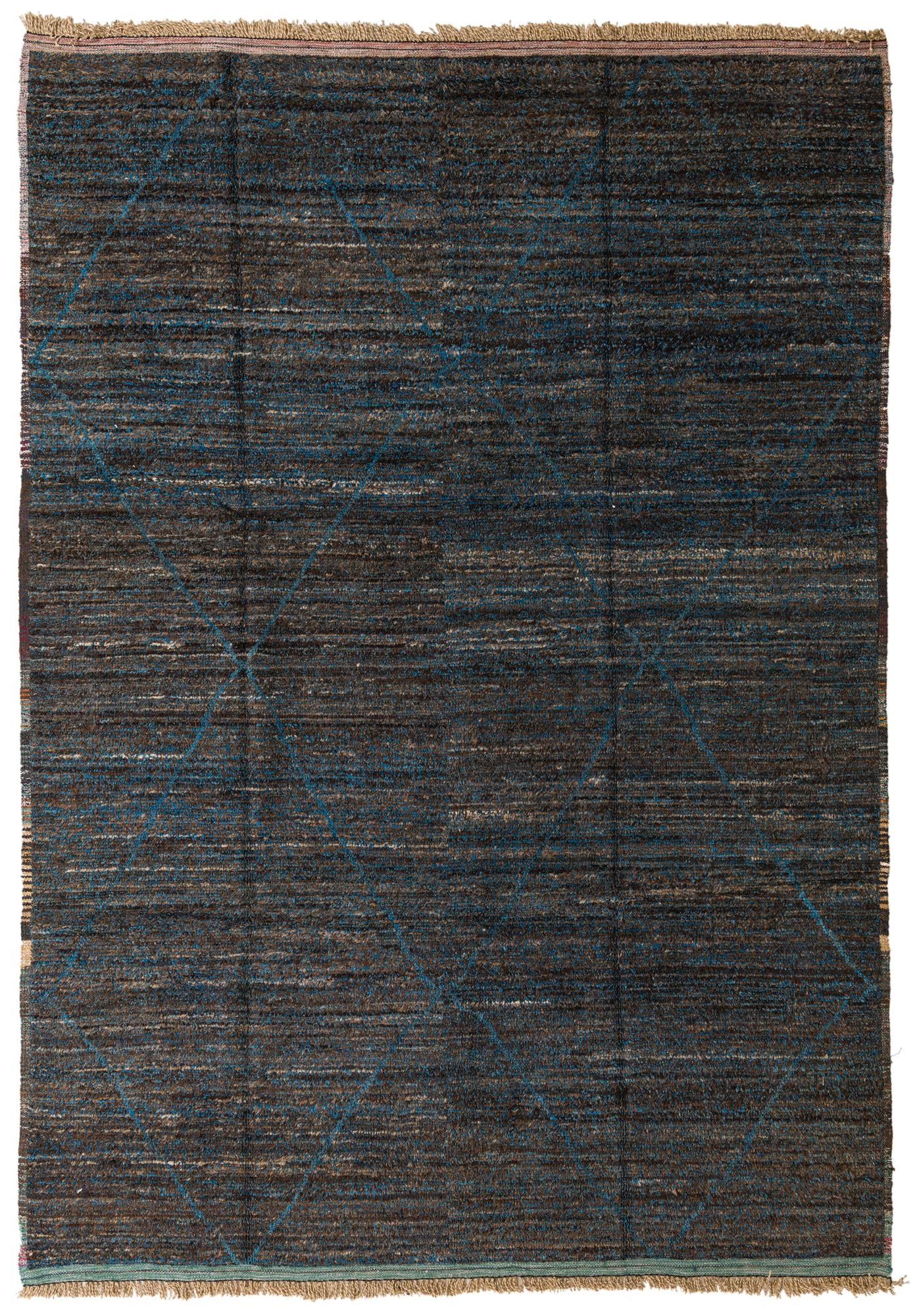 8' 10 x 12' 9 Hand Knotted Moroccan Wool Rug