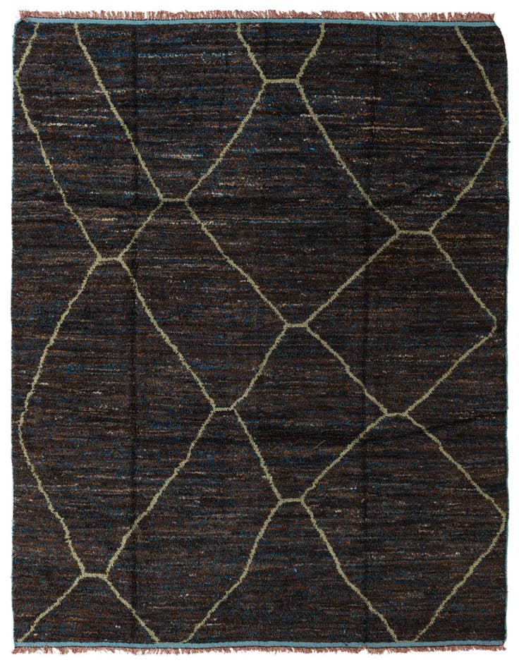 Detail image of 8' x 10' 4 Hand Knotted Moroccan Wool Rug