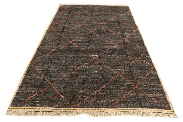 6' 2 x 9' 4 Hand Knotted Moroccan Wool Rug