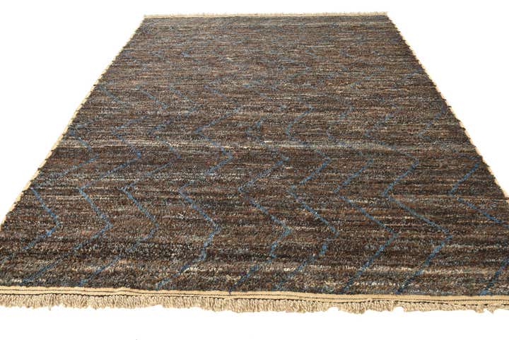8' 5 x 10' 9 Hand Knotted Moroccan Wool Rug