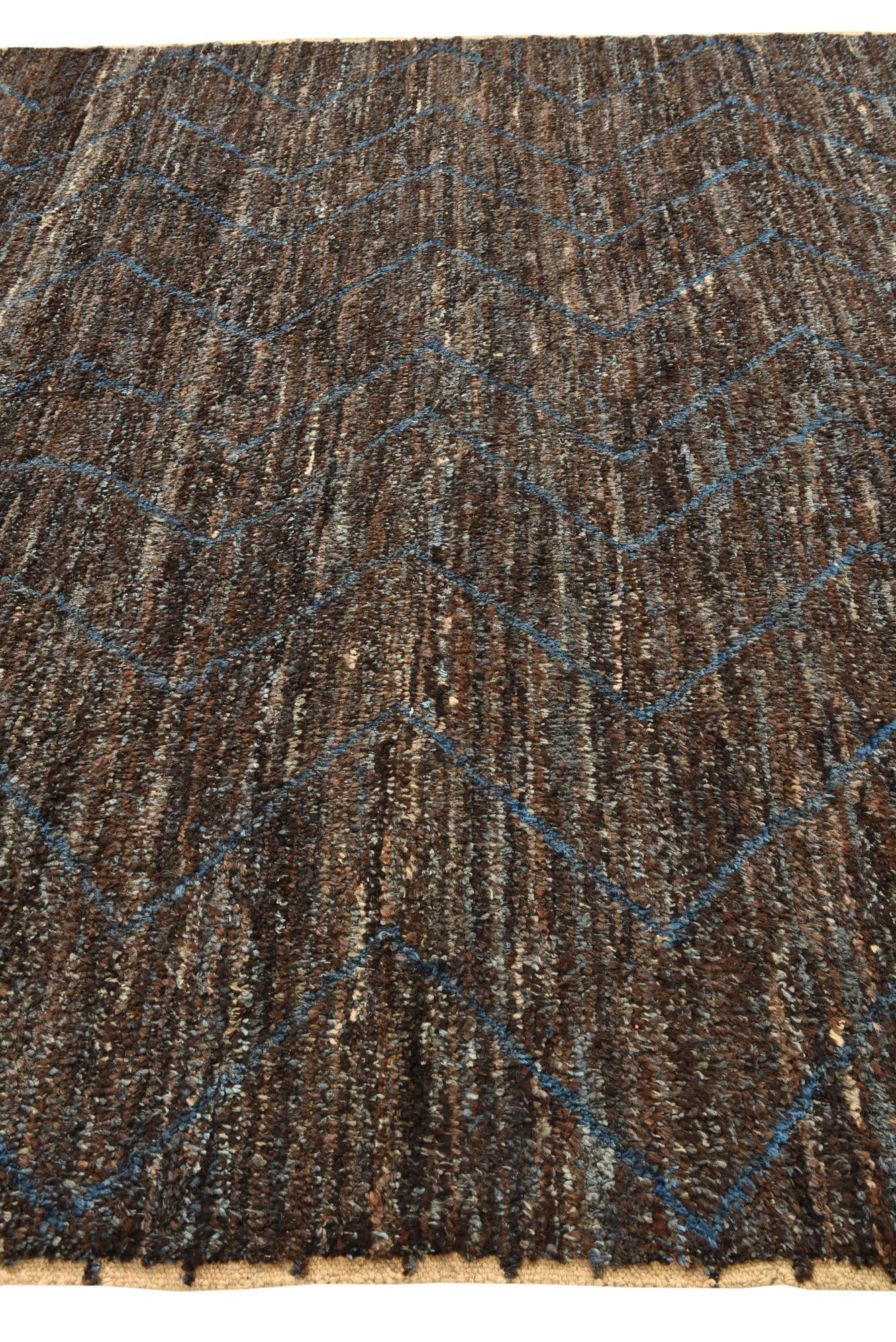 8' 5 x 10' 9 Hand Knotted Moroccan Wool Rug