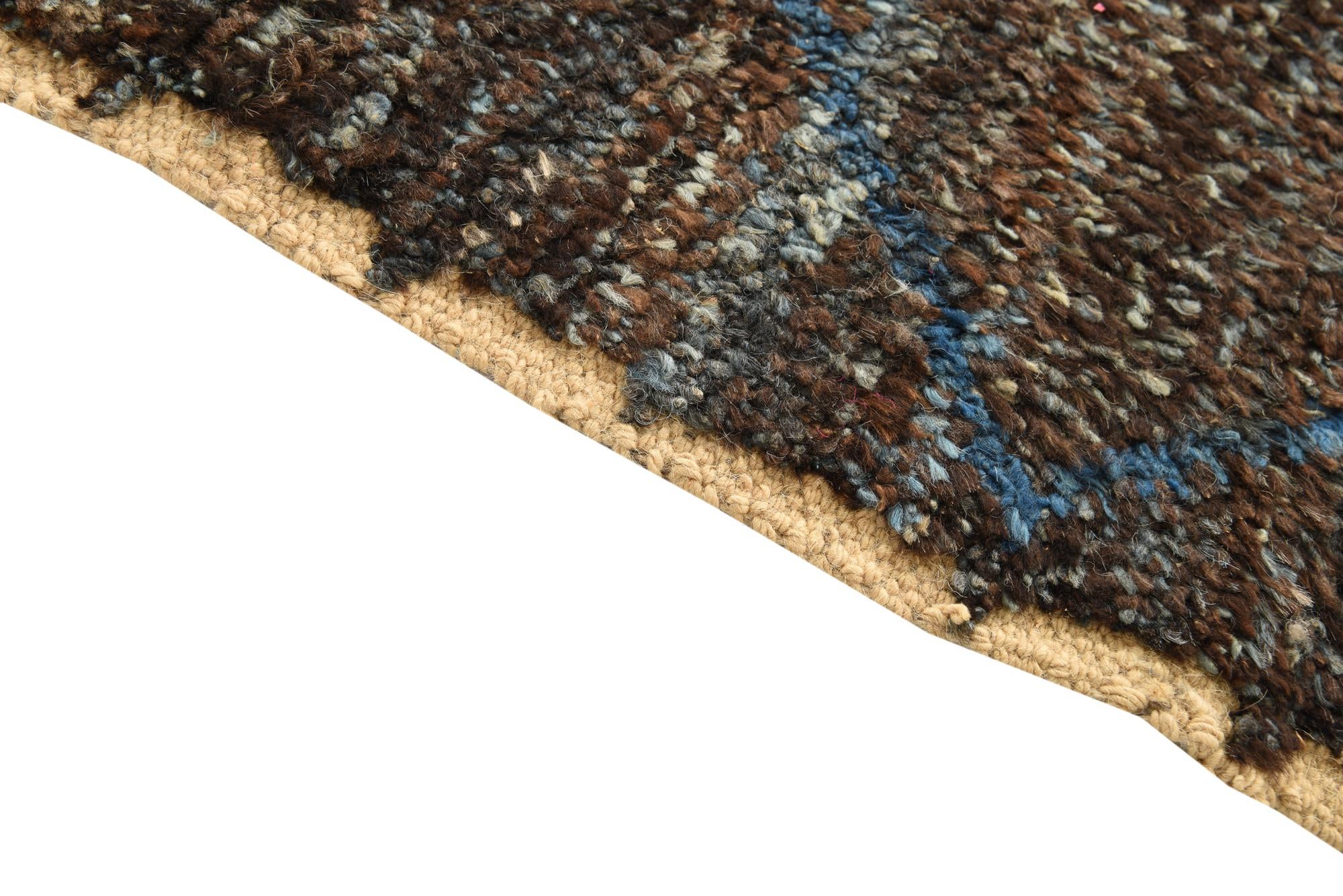 8' 5 x 10' 9 Hand Knotted Moroccan Wool Rug