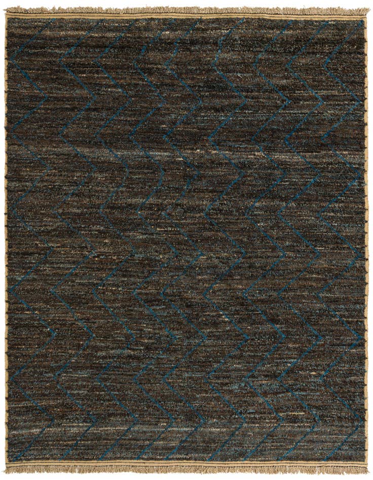 Detail image of 8' 5 x 10' 9 Hand Knotted Moroccan Wool Rug