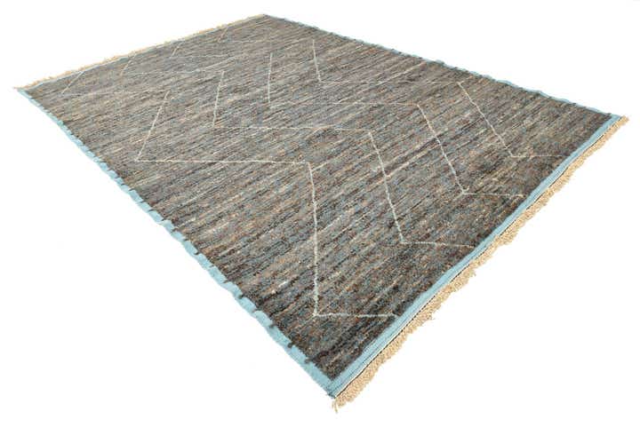 8' 9 x 12' 7 Hand Knotted Moroccan Wool Rug