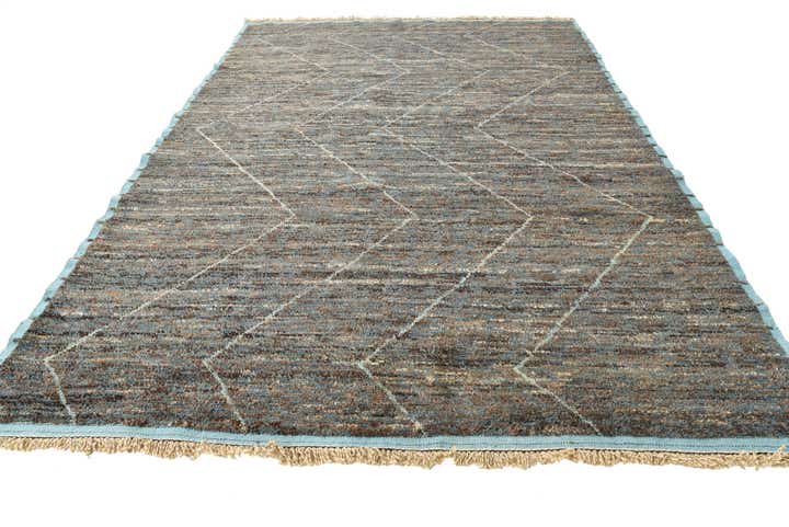 8' 9 x 12' 7 Hand Knotted Moroccan Wool Rug