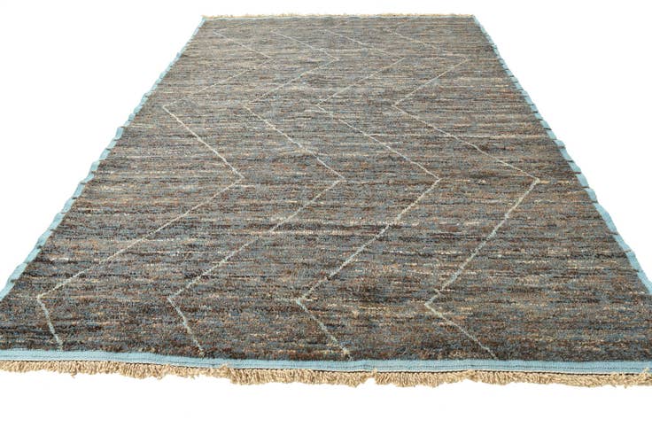 Detail image of 8' 9 x 12' 7 Hand Knotted Moroccan Wool Rug