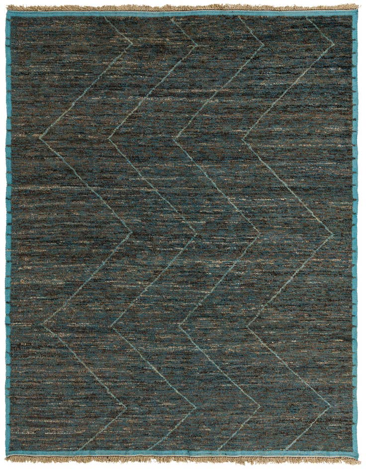 Detail image of 8' 9 x 12' 7 Hand Knotted Moroccan Wool Rug