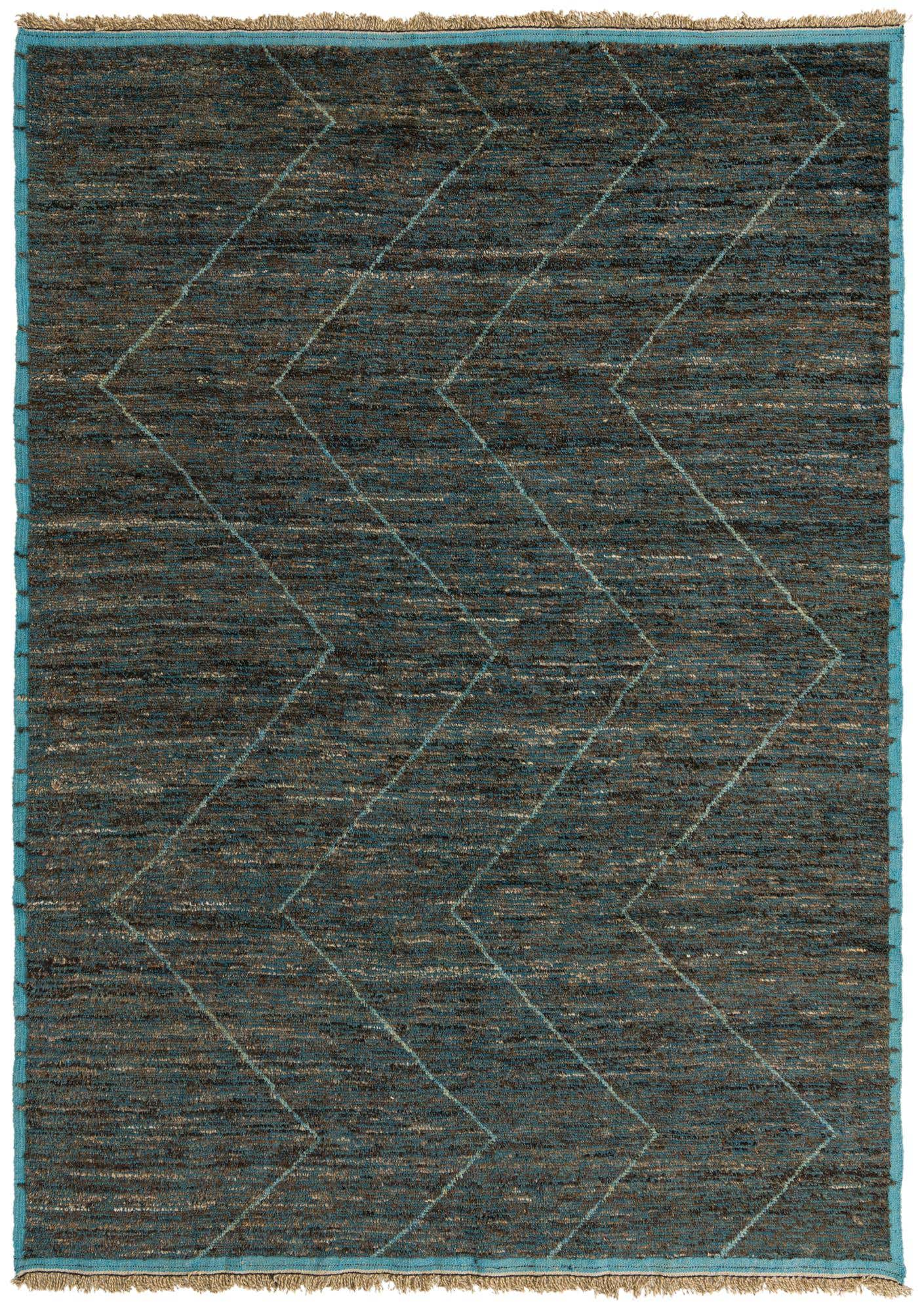 8' 9 x 12' 7 Hand Knotted Moroccan Wool Rug