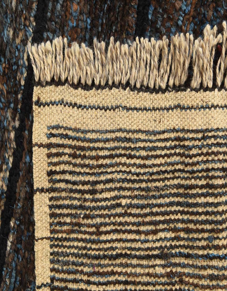 Detail image of 5' x 9'  Hand Knotted Moroccan Wool Rug