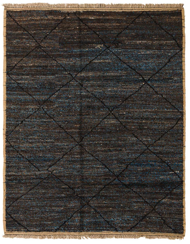 Detail image of 6' 6 x 9' 1 Hand Knotted Moroccan Wool Rug
