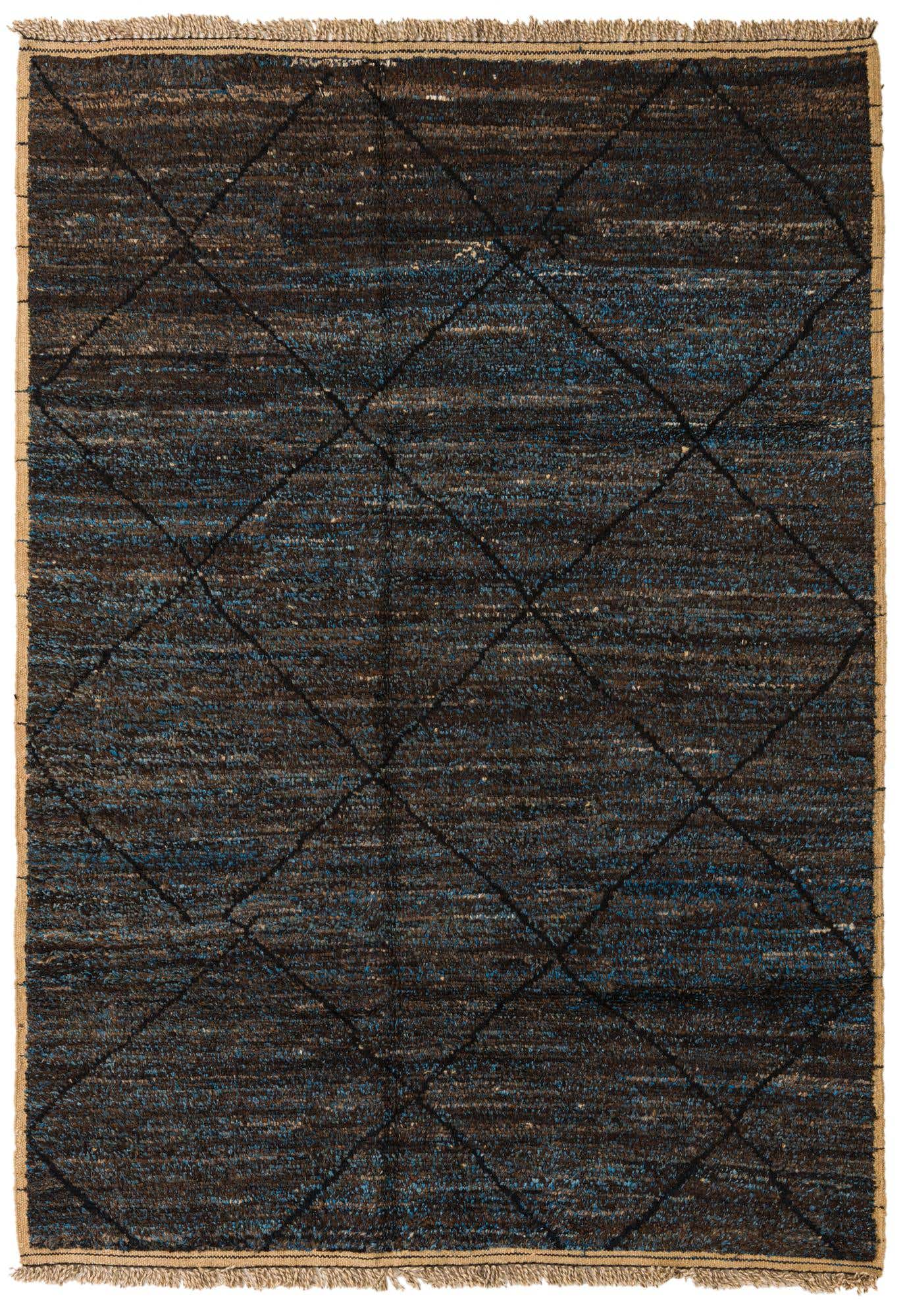 6' 6 x 9' 1 Hand Knotted Moroccan Wool Rug