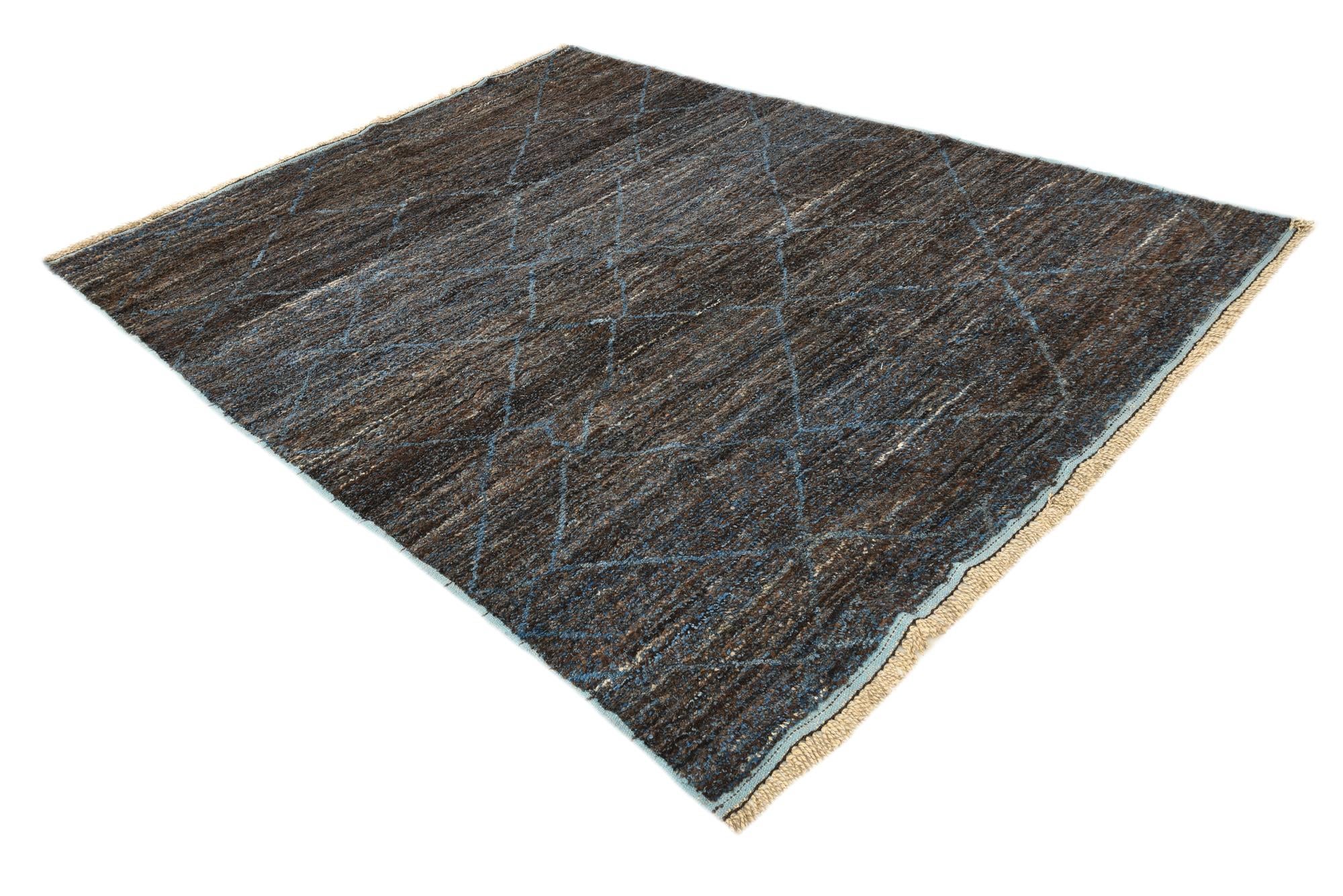 7' 10 x 10' 4 Hand Knotted Moroccan Wool Rug