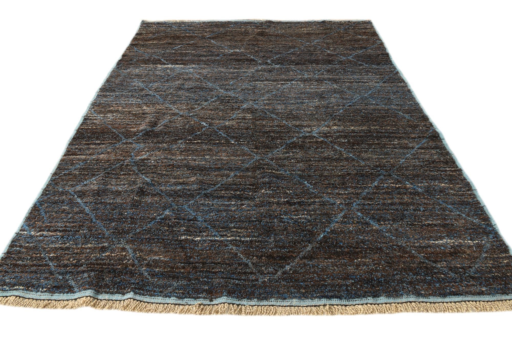 7' 10 x 10' 4 Hand Knotted Moroccan Wool Rug