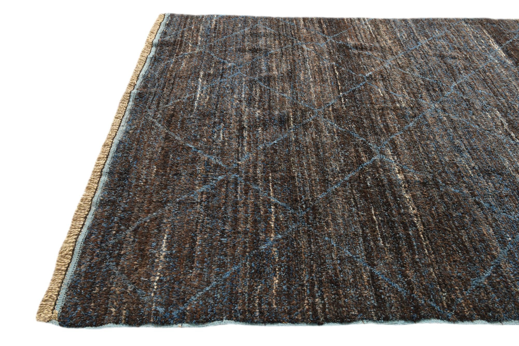 7' 10 x 10' 4 Hand Knotted Moroccan Wool Rug