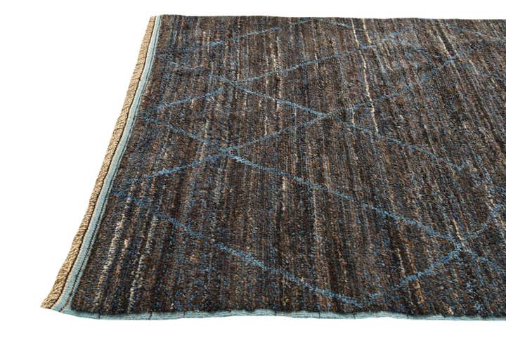 6' x 9' 4 Hand Knotted Moroccan Wool Rug