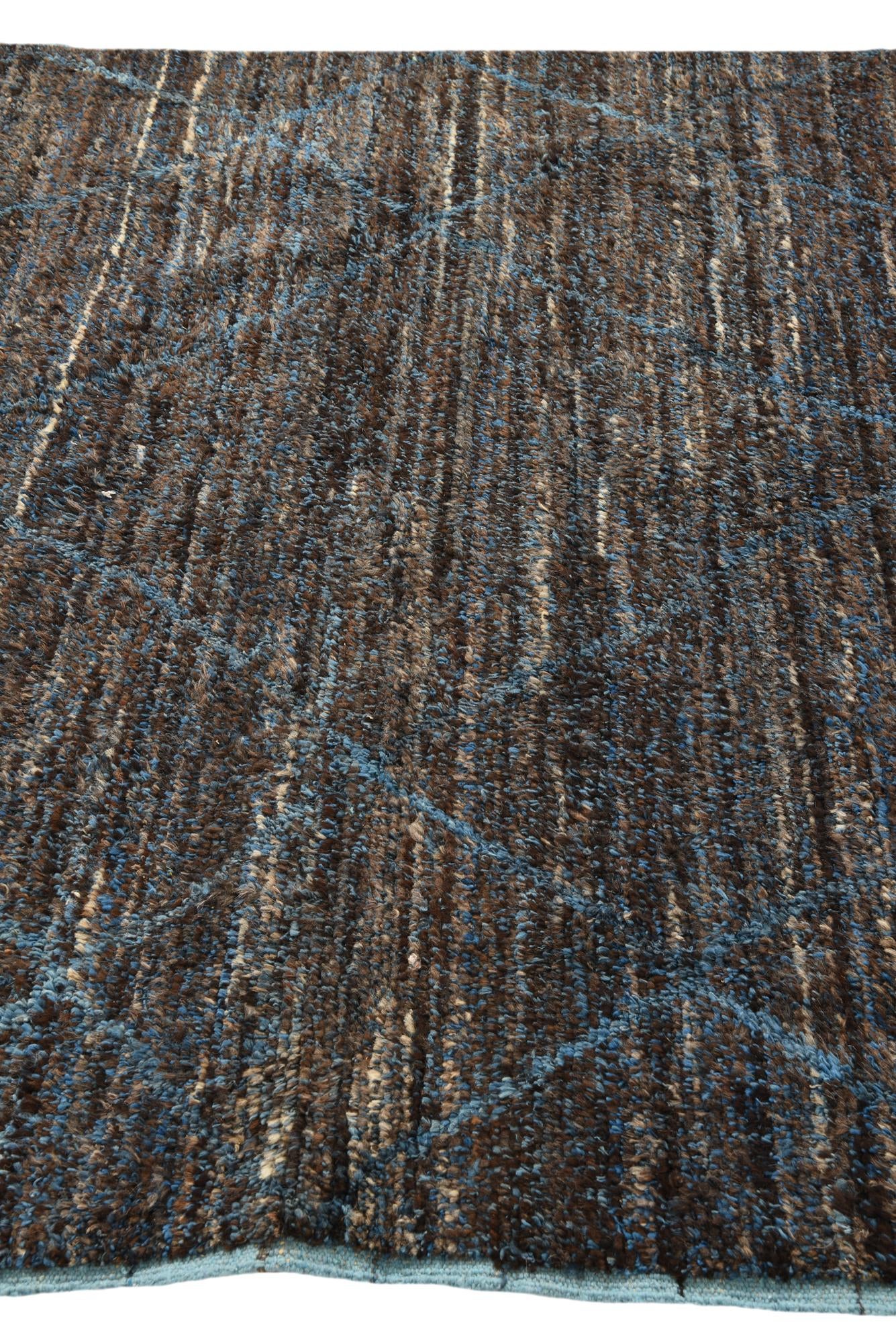 6' x 9' 4 Hand Knotted Moroccan Wool Rug