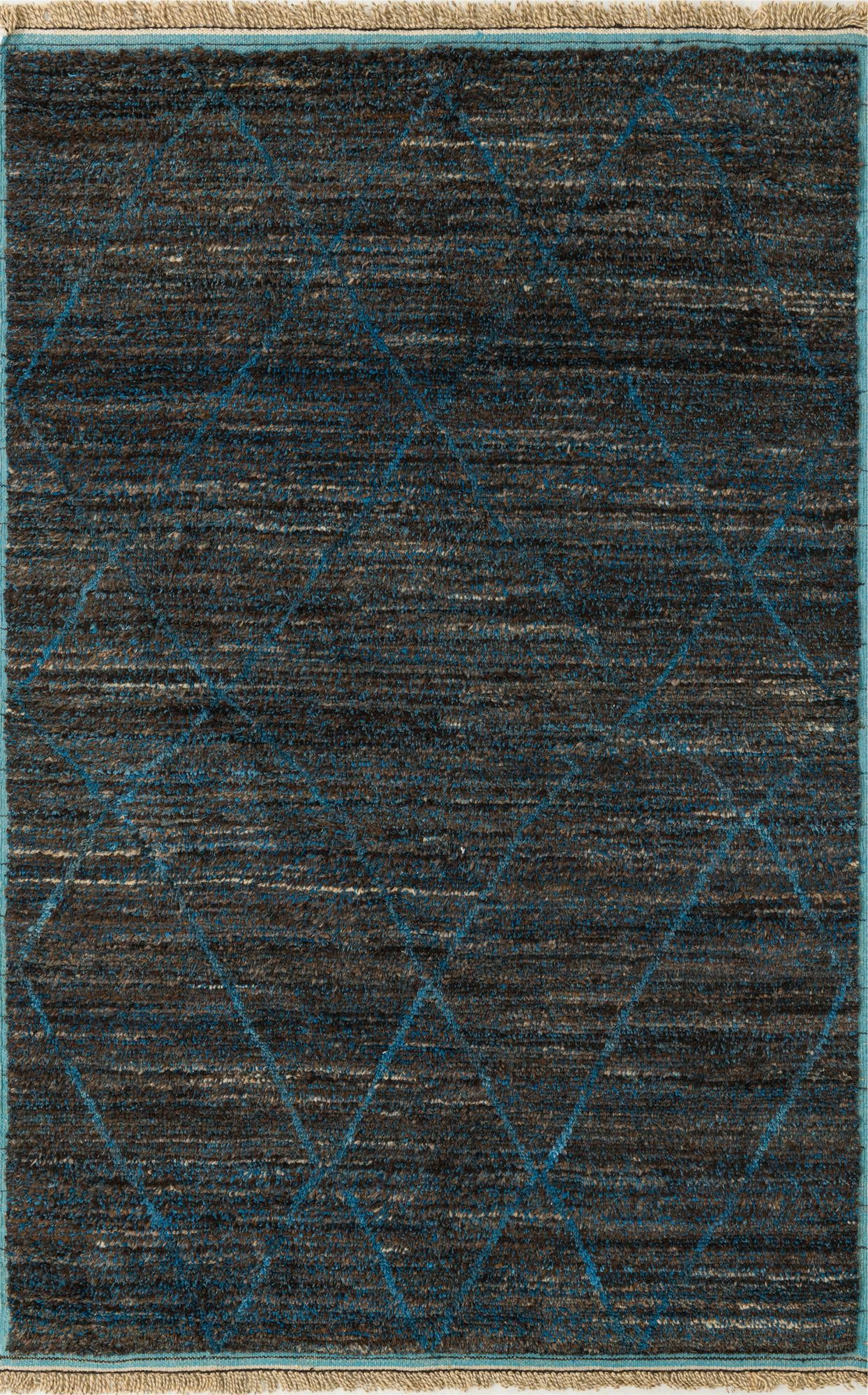 6' x 9' 4 Hand Knotted Moroccan Wool Rug