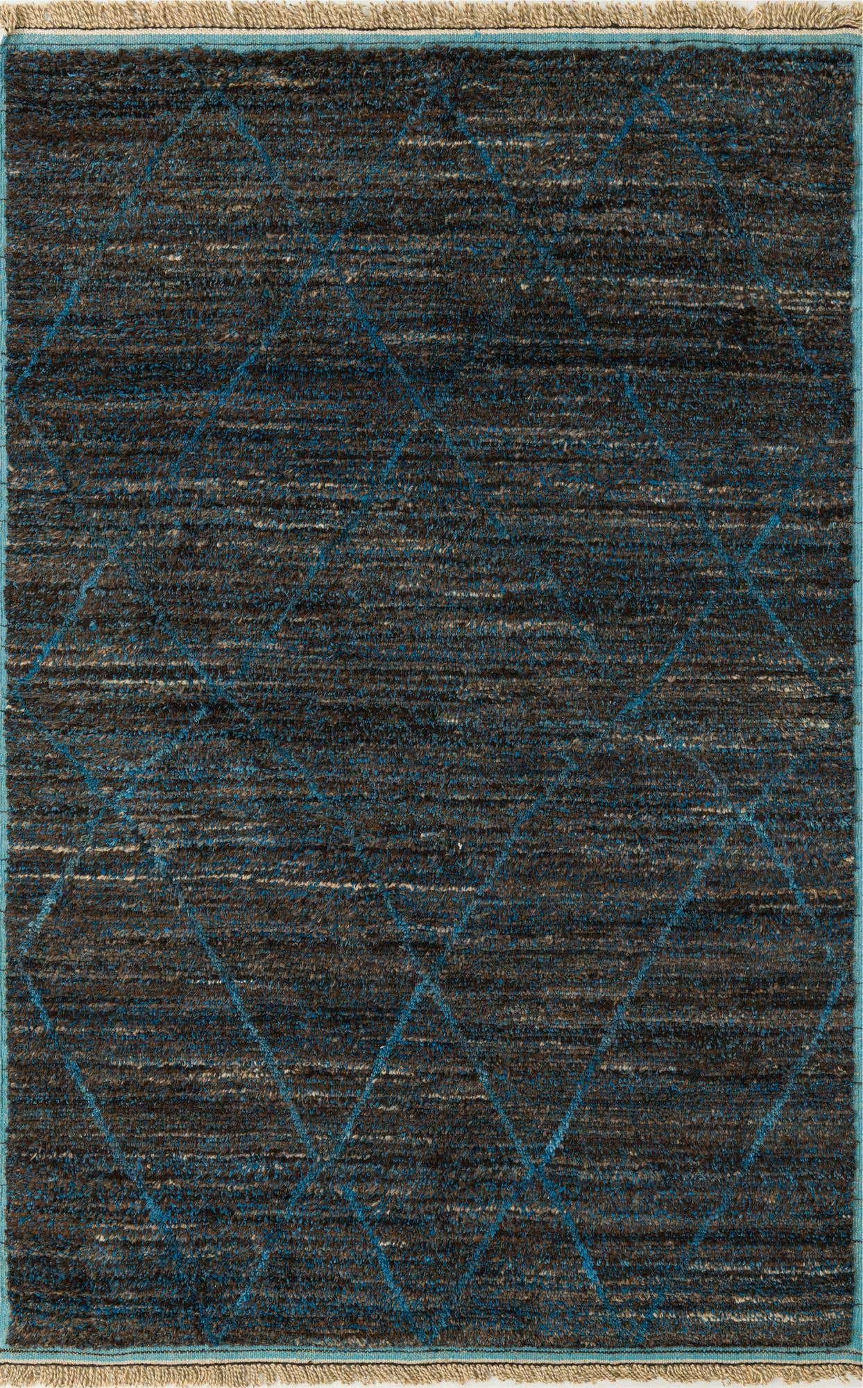 6' x 9' 4 Hand Knotted Moroccan Wool Rug