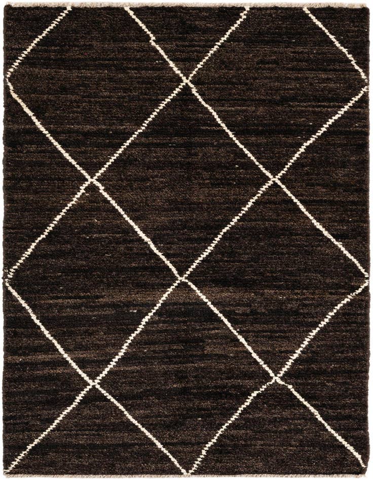 Detail image of 2' 9 x 5' 7 Hand Knotted Moroccan Wool Rug