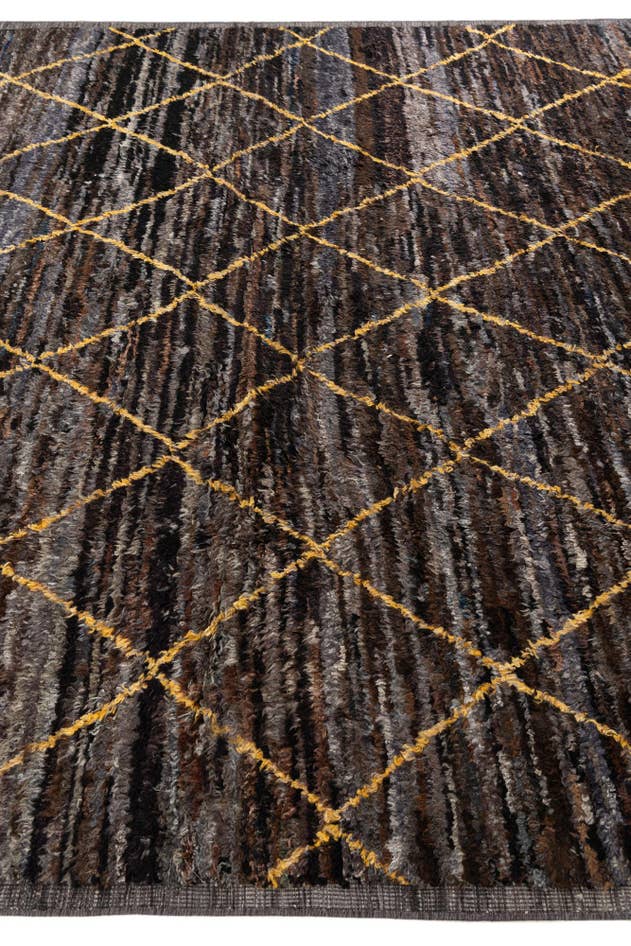 Detail image of 8' 6 x 11' 3 Hand Knotted Moroccan Wool Rug