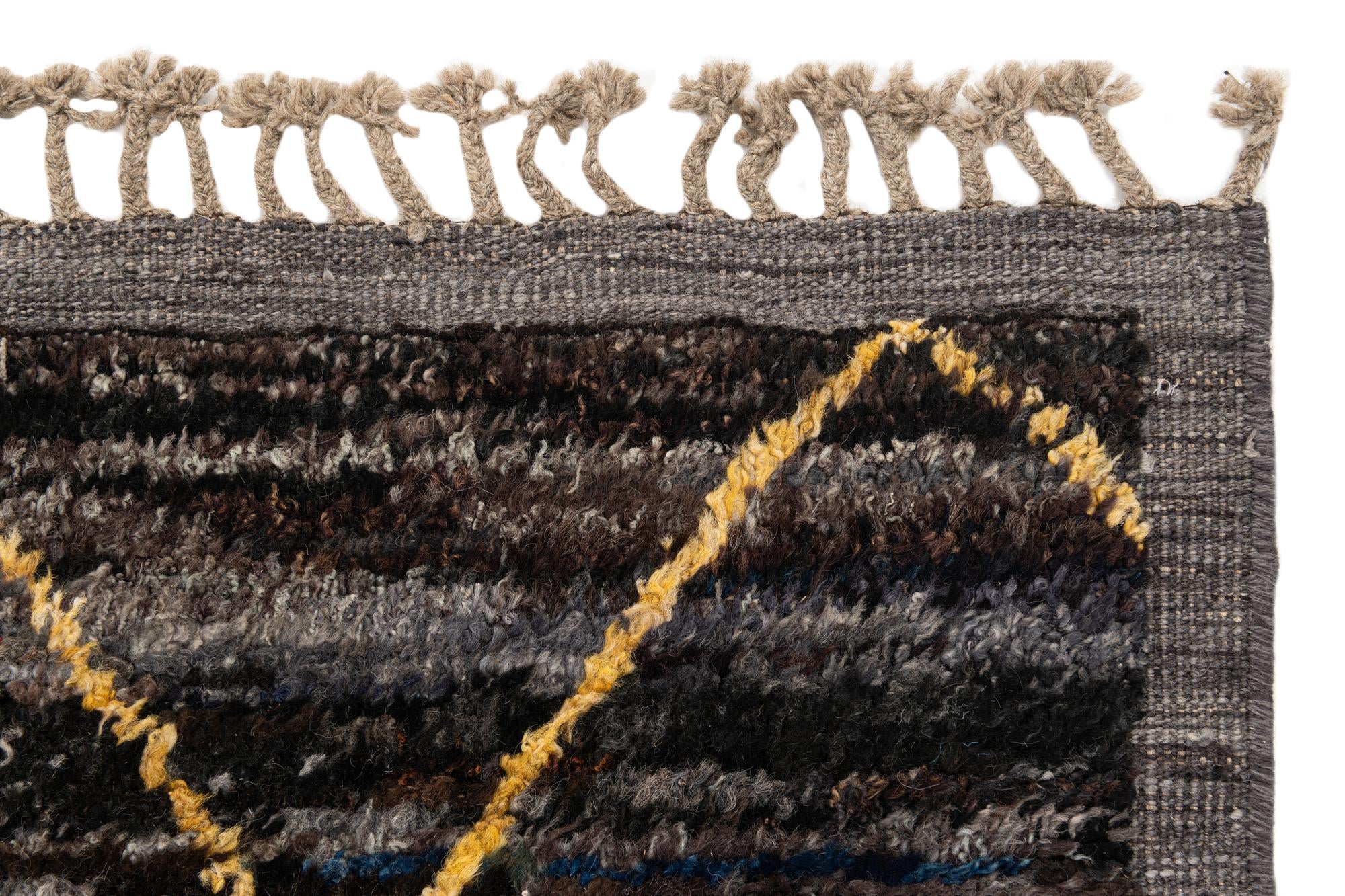 8' 6 x 11' 3 Hand Knotted Moroccan Wool Rug
