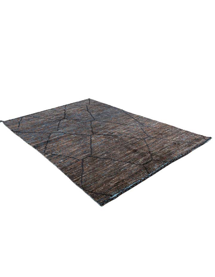 6' 1 x 9' 1 Hand Knotted Moroccan Wool Rug