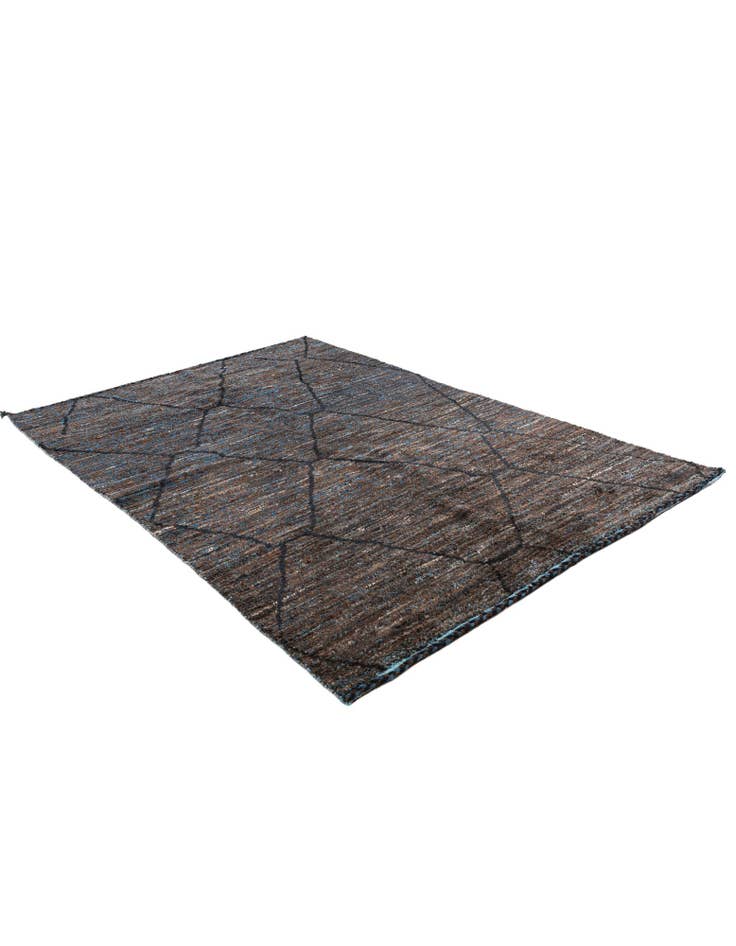 Detail image of 6' 1 x 9' 1 Hand Knotted Moroccan Wool Rug