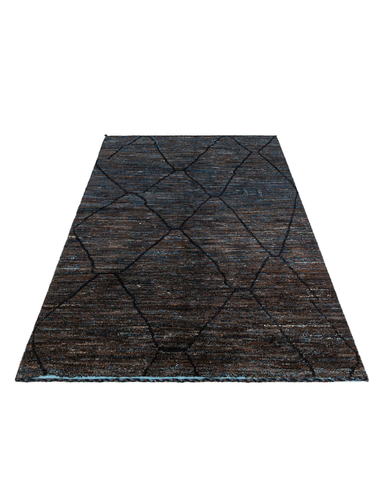 6' 1 x 9' 1 Hand Knotted Moroccan Wool Rug