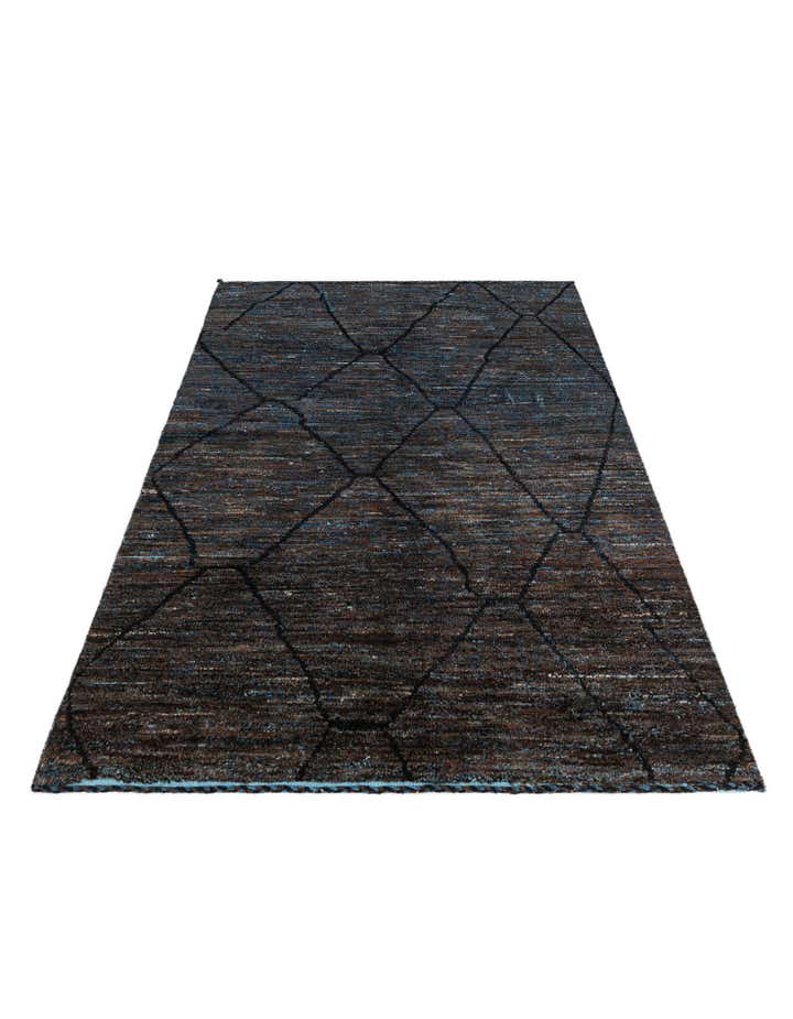 6' 1 x 9' 1 Hand Knotted Moroccan Wool Rug