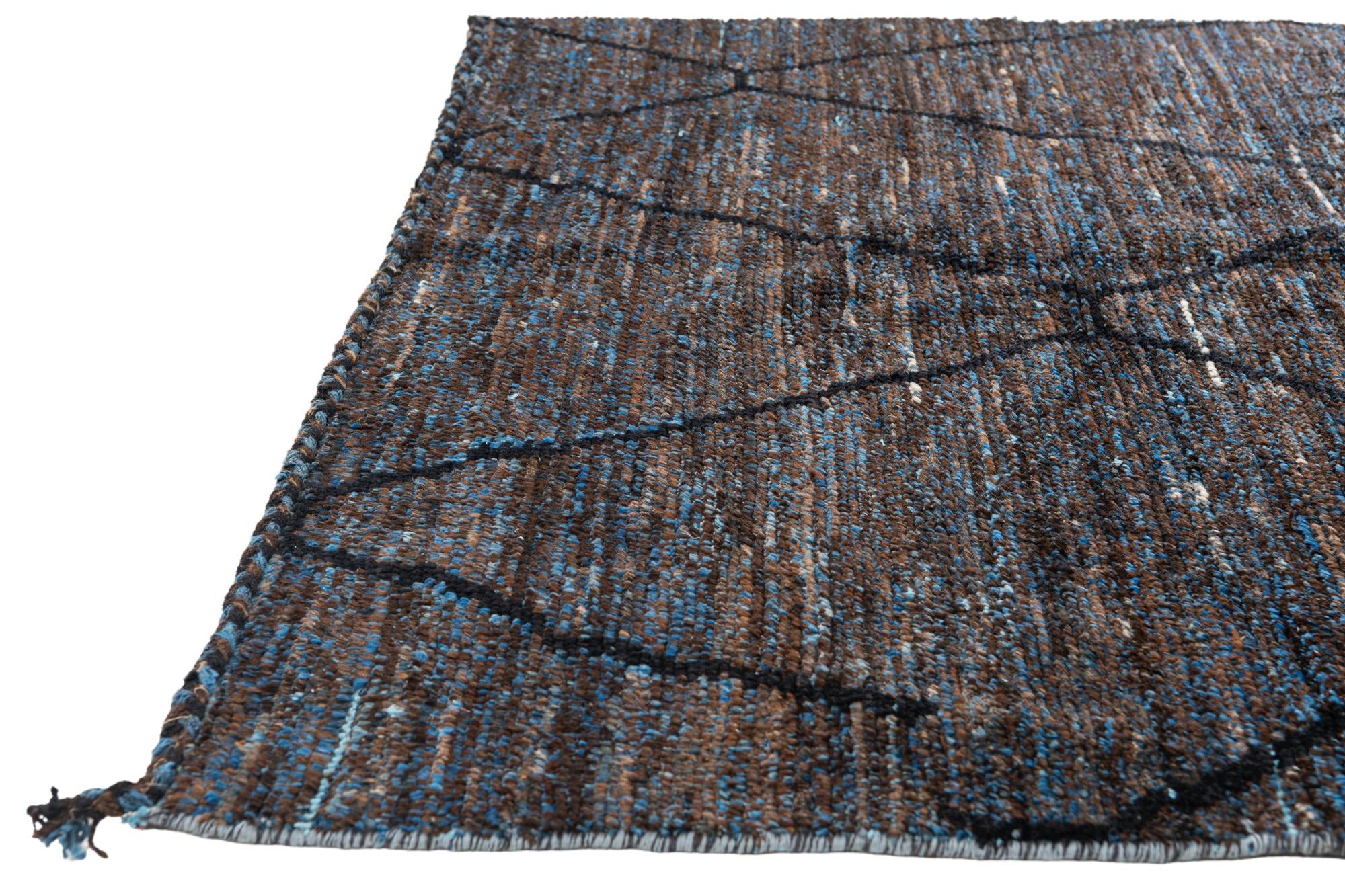 6' 1 x 9' 1 Hand Knotted Moroccan Wool Rug
