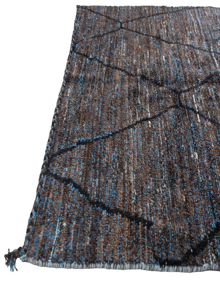 Detail image of 6' 1 x 9' 1  Hand Knotted Moroccan Wool Rug