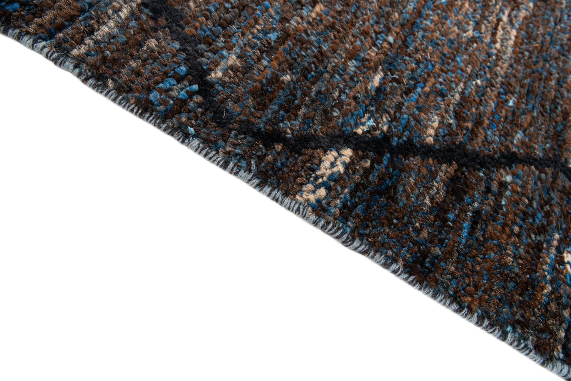 6' 1 x 9' 1 Hand Knotted Moroccan Wool Rug