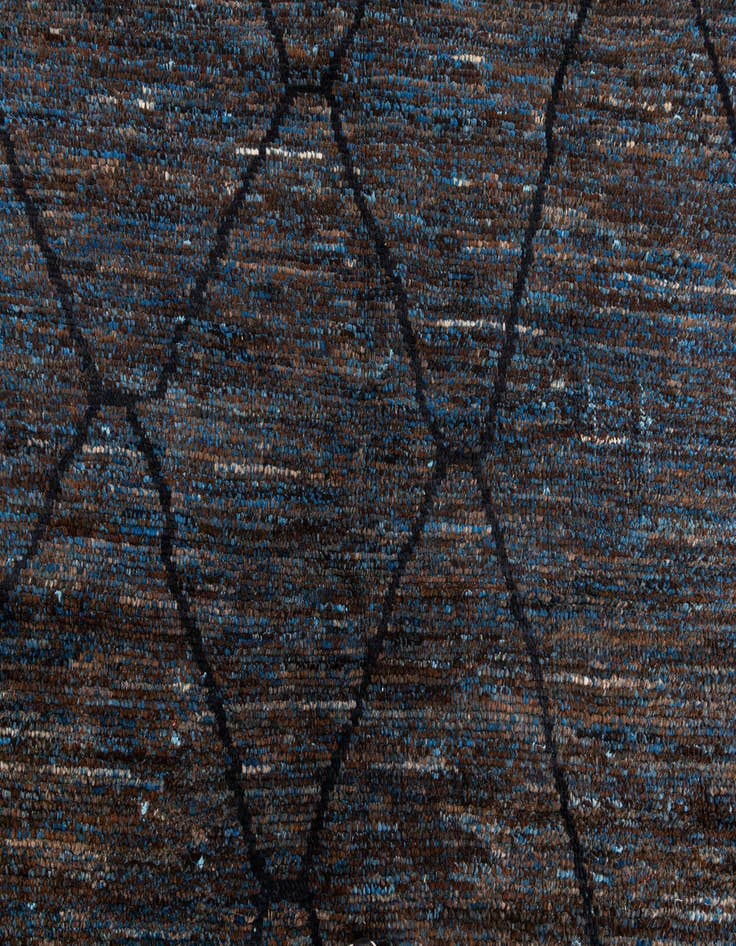Detail image of 6' 1 x 9' 1  Hand Knotted Moroccan Wool Rug