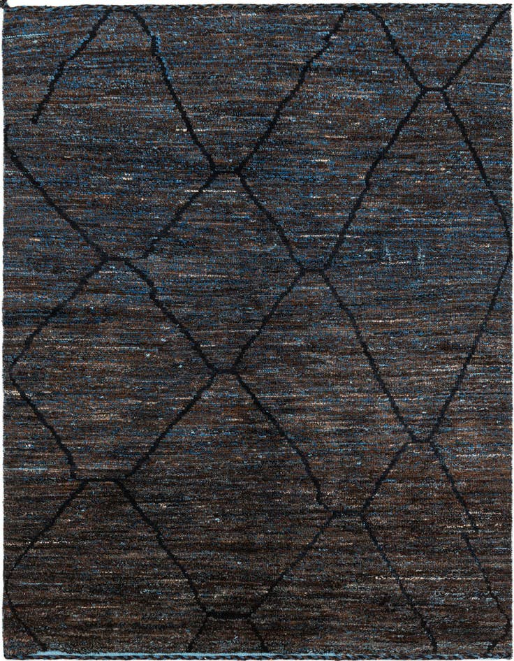 Detail image of 6' 1 x 9' 1 Hand Knotted Moroccan Wool Rug