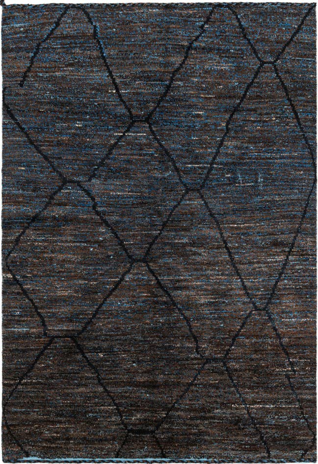 Detail image of 6' 1 x 9' 1 Hand Knotted Moroccan Wool Rug