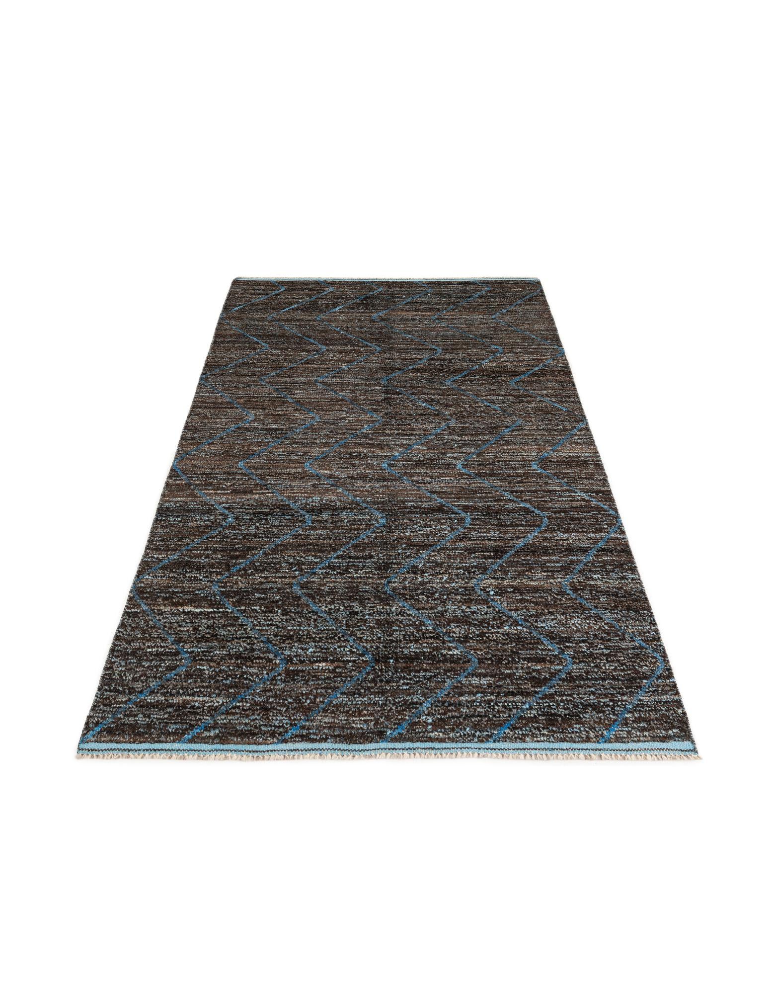 5' 1 x 8' 3 Hand Knotted Moroccan Wool Rug