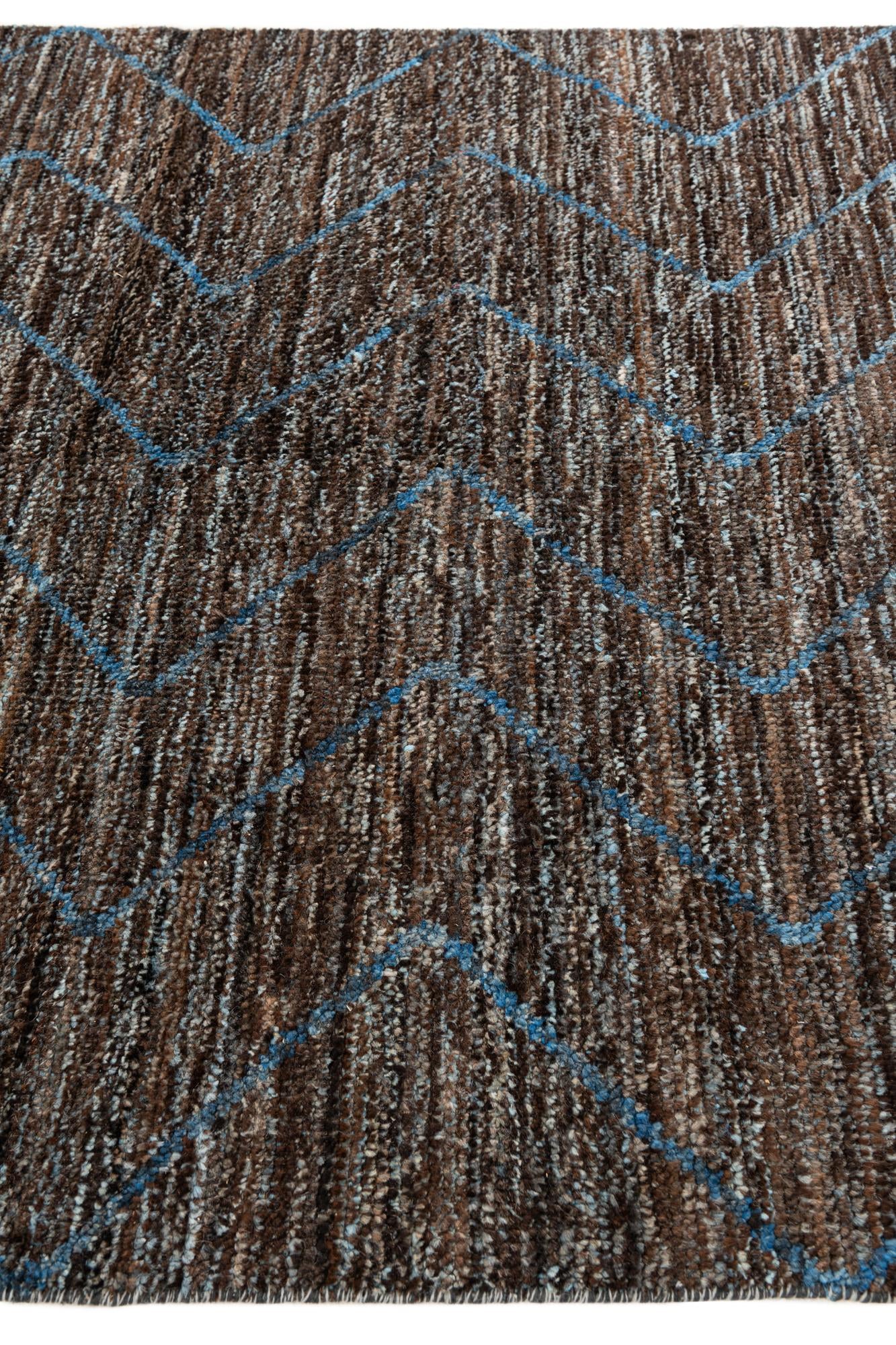 5' 1 x 8' 3 Hand Knotted Moroccan Wool Rug